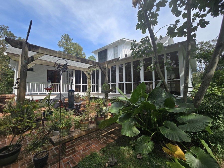 Restoration — garden pergola stained and restored, The Paint Guys, St. Martinville LA