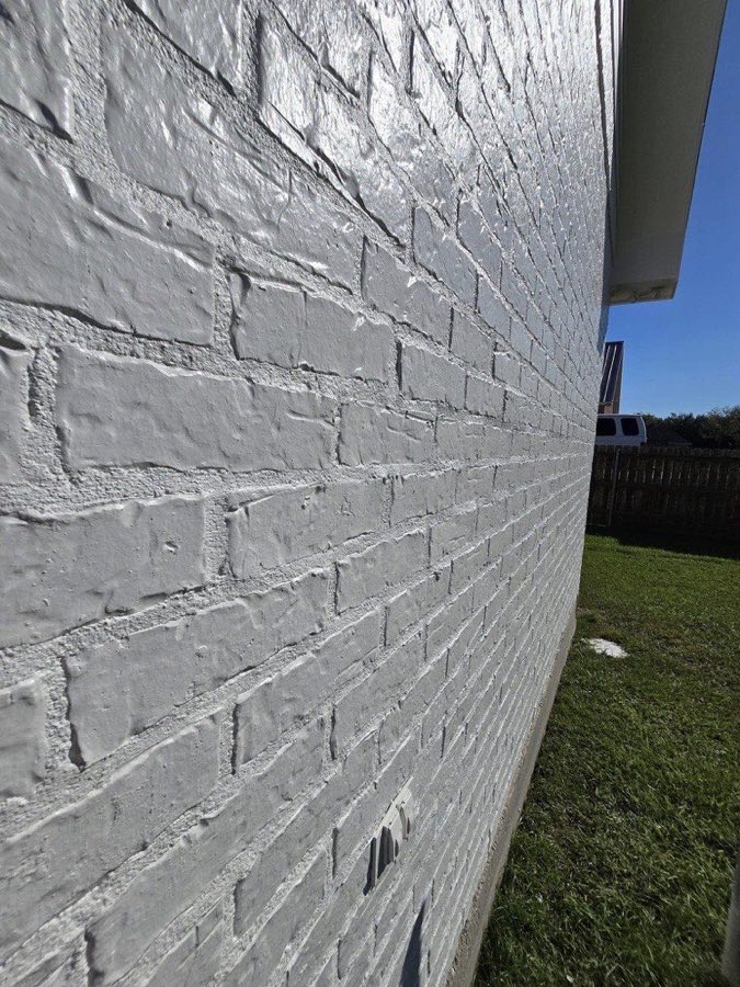Exterior — brick painted with new color scheme, The Paint Guys, Opelousas LA