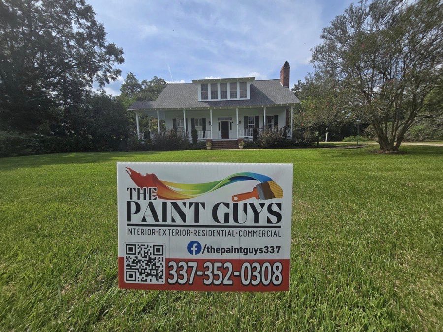 The Paint Guys crew on site at a residential job, Lafayette LA